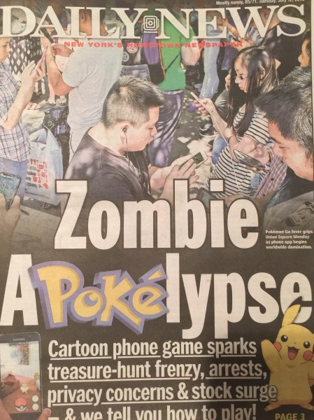 7/11月曜日の地元紙1面に登場